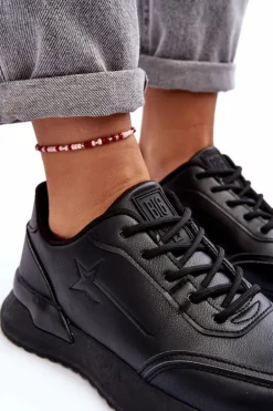 Damskie Klasyczne Buty Sportowe Big Star MM274223 Czarne