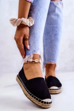 Damskie Klasyczne Espadryle Big Star JJ274952 Czarne