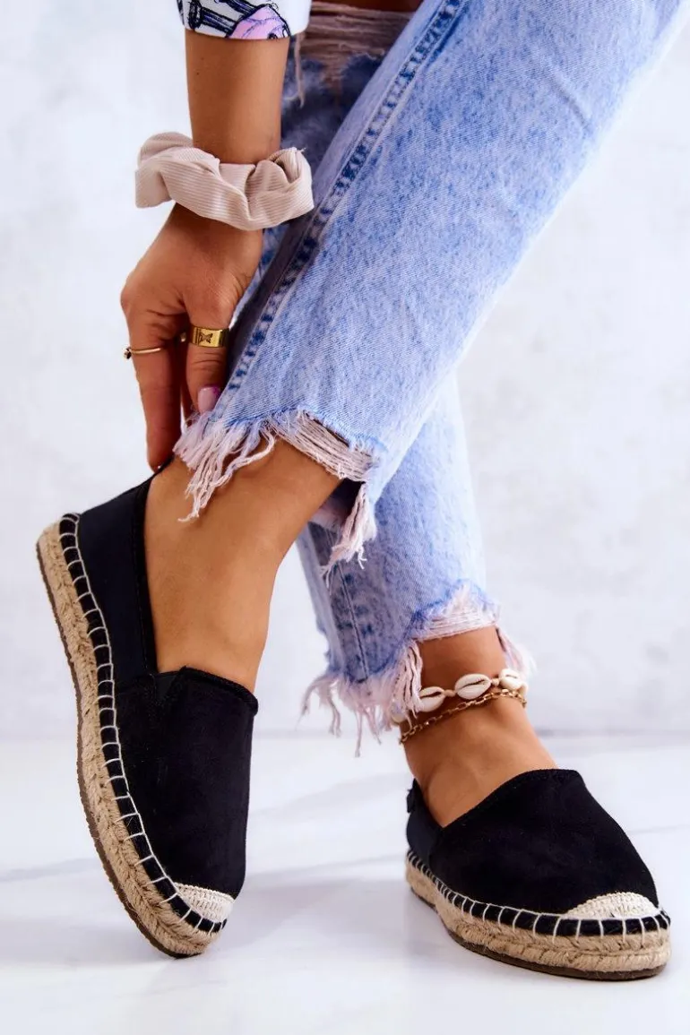 Damskie Klasyczne Espadryle Big Star JJ274952 Czarne