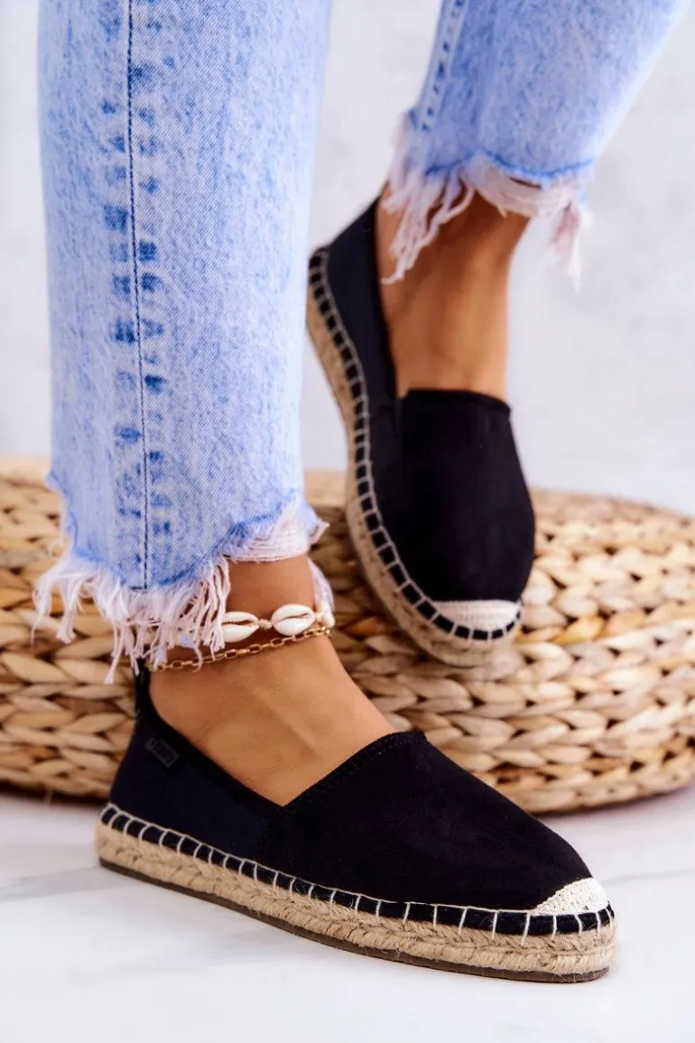 Damskie Klasyczne Espadryle Big Star JJ274952 Czarne