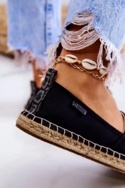 Damskie Klasyczne Espadryle Big Star JJ274952 Czarne
