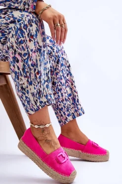 Damskie Klasyczne Espadryle Na Platformie Fuksja Maurine
