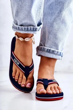 Damskie Klasyczne Japonki Big Star JJ274A376 Granatowe