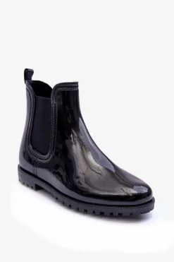 Damskie Klasyczne Kalosze Sztyblety Czarne Jenifry