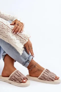 Damskie Klasyczne Kapcie Brązowe Rirovi