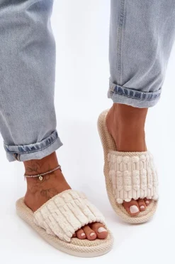 Damskie Klasyczne Kapcie Beżowe Rirovi