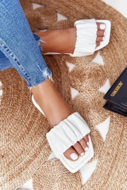 Damskie Klasyczne Klapki Białe Looking Good