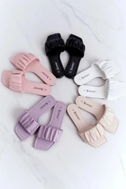 Damskie Klasyczne Klapki Białe Looking Good