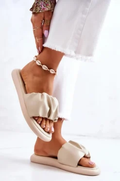 Damskie Klasyczne Klapki Beżowe Feline