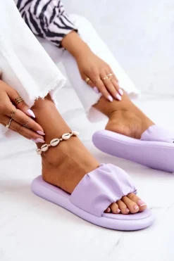 Damskie Klasyczne Klapki Fioletowe Feline