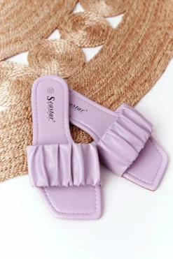 Damskie Klasyczne Klapki Fioletowe Looking Good