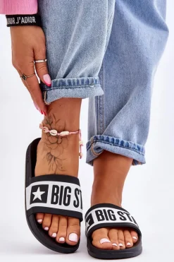 Damskie Klasyczne Klapki Big Star LL274739 Czarne