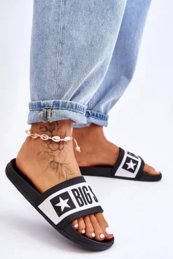 Damskie Klasyczne Klapki Big Star LL274739 Czarne