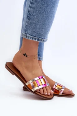 Damskie Klasyczne Klapki Na Płaskim Obcasie Multikolor Namrita