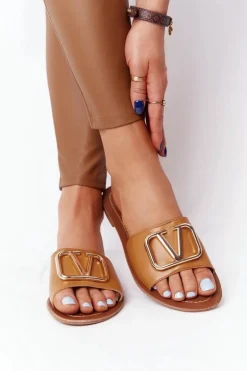Damskie Klasyczne Klapki Camel Vicky