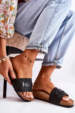 Damskie Klasyczne Klapki Inblu NM000025 Czarne