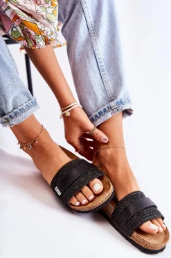 Damskie Klasyczne Klapki Inblu NM000025 Czarne