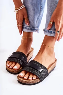 Damskie Klasyczne Klapki Inblu NM000025 Czarne