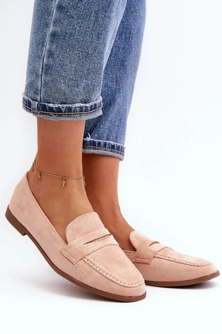 Damskie Klasyczne Mokasyny Różowe Olevin