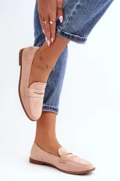 Damskie Klasyczne Mokasyny Różowe Olevin