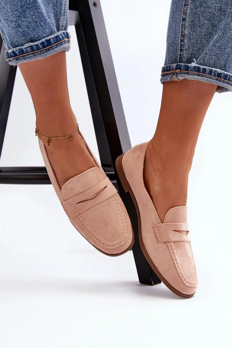 Damskie Klasyczne Mokasyny Różowe Olevin