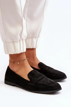 Damskie Klasyczne Mokasyny Czarne Olevin