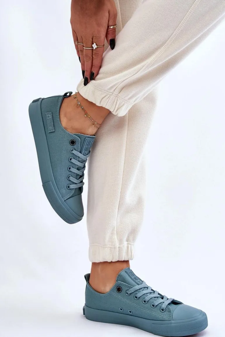 Damskie Klasyczne Niskie Trampki Big Star LL274019 Zielone