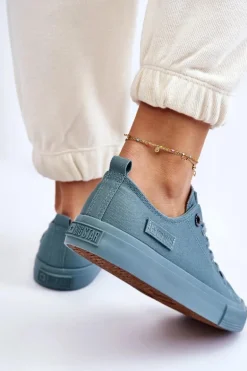 Damskie Klasyczne Niskie Trampki Big Star LL274019 Zielone