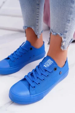 Damskie Klasyczne Niskie Trampki BIG STAR AA274011 Ciemno Niebieskie