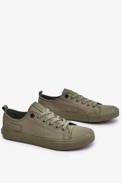 Damskie Klasyczne Niskie Trampki Big Star LL274028 Zielone