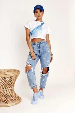 Damskie Klasyczne Niskie Trampki BIG STAR AA274029 Jasno Niebieskie