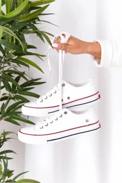 Damskie Klasyczne Niskie Trampki Big Star DD274336 Białe