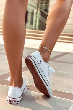 Damskie Klasyczne Niskie Trampki Big Star DD274336 Białe