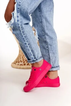 Damskie Klasyczne Niskie Trampki BIG STAR AA274013 Fuksja