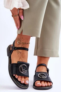 Damskie Klasyczne Sandały S.Barski KV-2775-45 Czarne