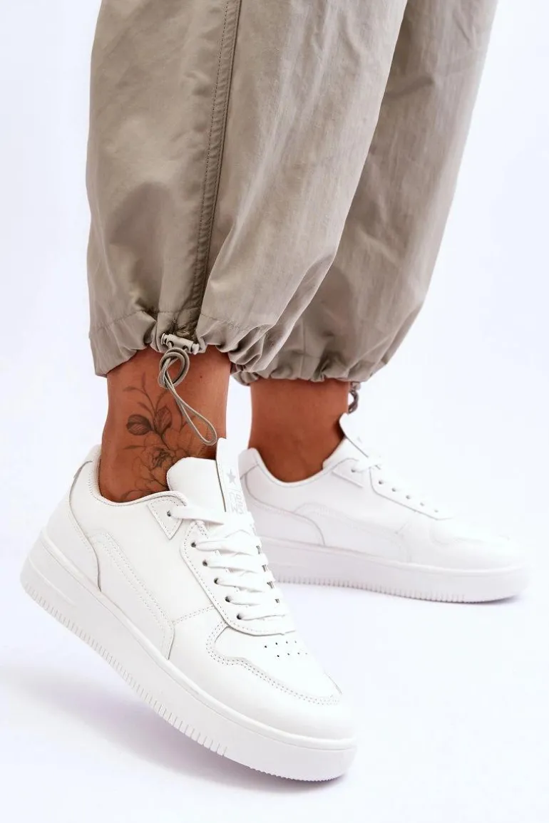 Damskie Klasyczne Sportowe Buty Białe Juliano