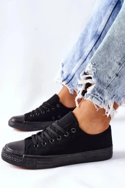 Damskie Klasyczne Trampki Czarne Omerta