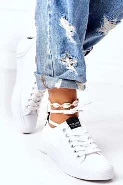 Damskie Klasyczne Trampki Białe My Promise