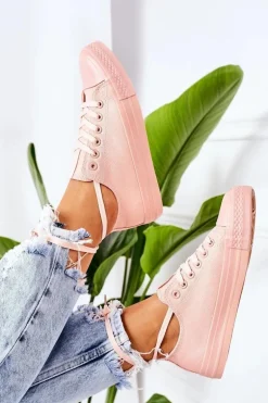 Damskie Klasyczne Trampki Różowe Ecoma