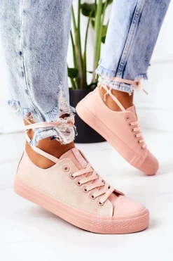 Damskie Klasyczne Trampki Różowe Ecoma