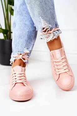 Damskie Klasyczne Trampki Różowe Ecoma