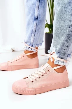 Damskie Klasyczne Trampki Różowe Ecoma