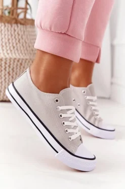 Damskie Klasyczne Trampki Szare Omerta