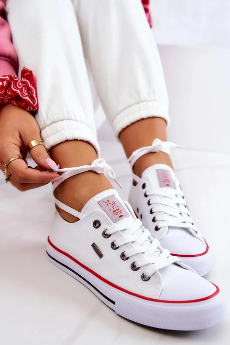 Damskie Klasyczne Trampki Cross Jeans JJ2R4009C Białe