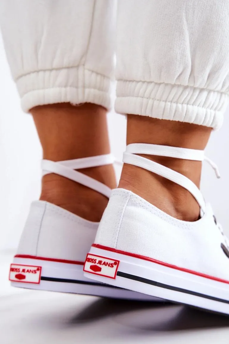 Damskie Klasyczne Trampki Cross Jeans JJ2R4009C Białe