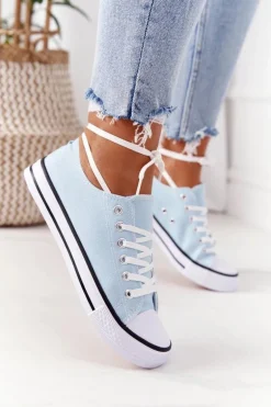 Damskie Klasyczne Trampki Błękitne Omerta