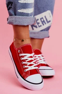 Damskie Klasyczne Trampki Czerwone Omerta