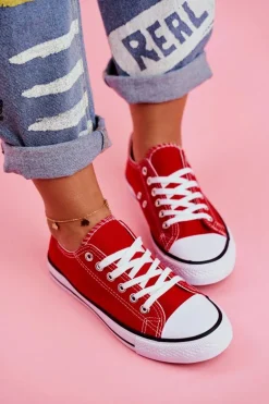 Damskie Klasyczne Trampki Czerwone Omerta