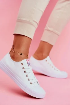 Damskie Klasyczne Trampki Białe Ecoma