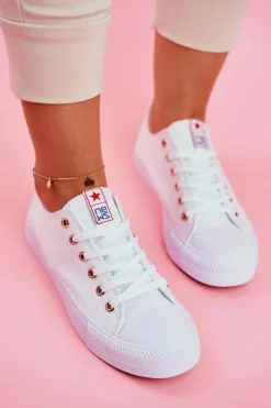 Damskie Klasyczne Trampki Białe Ecoma